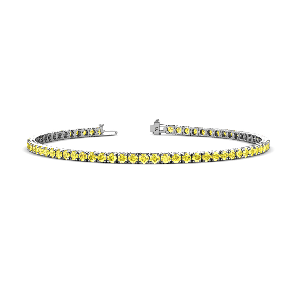 Leslie 3.52 ctw Yellow Sapphire Eternity Tennis Bracelet 