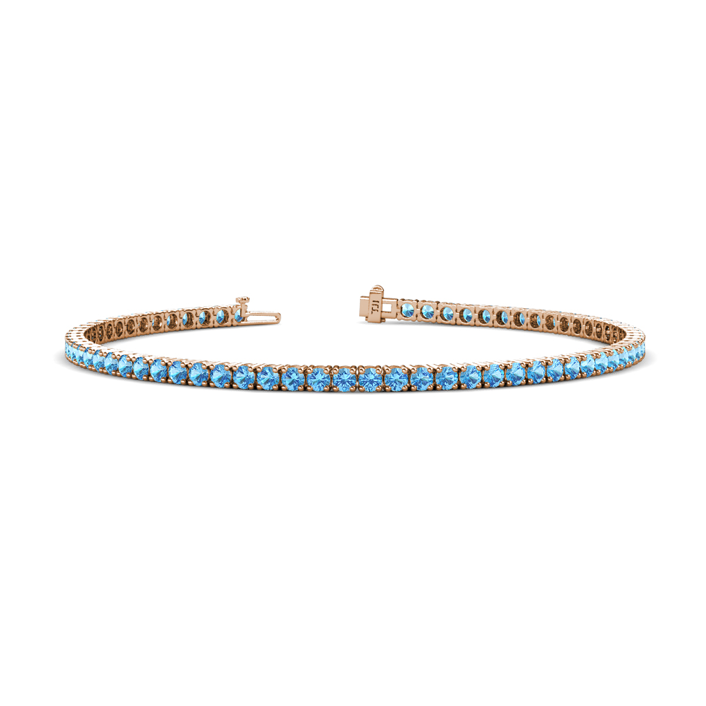 Leslie 2.88 ctw Blue Topaz Eternity Tennis Bracelet 