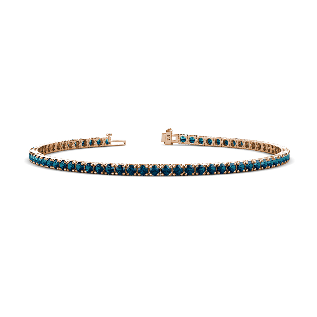 Leslie 3.20 ctw Blue Diamond Eternity Tennis Bracelet 