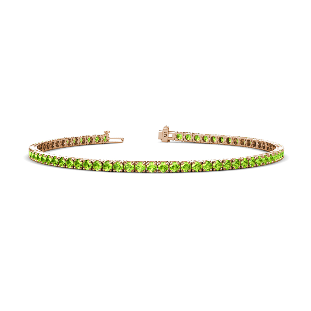 Leslie 3.20 ctw Peridot Eternity Tennis Bracelet 