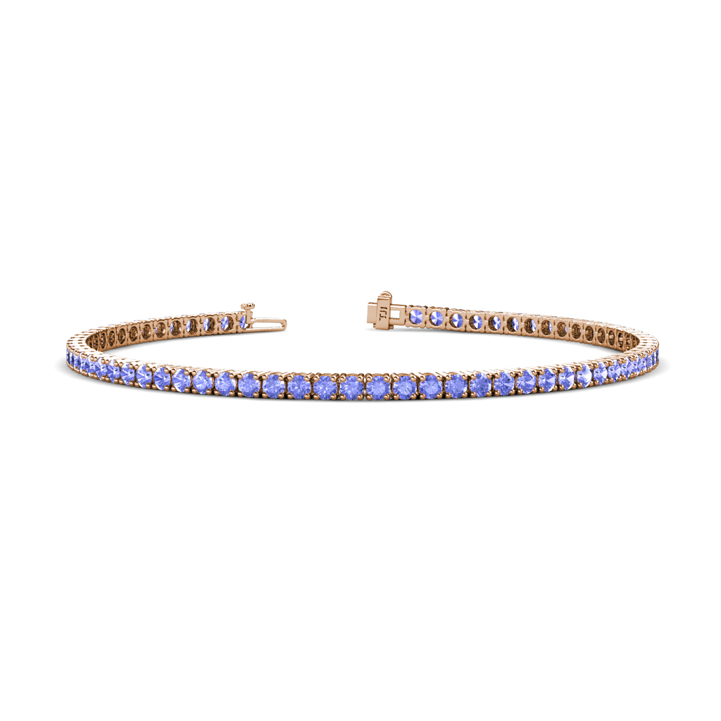Leslie 3.20 ctw Tanzanite Eternity Tennis Bracelet 