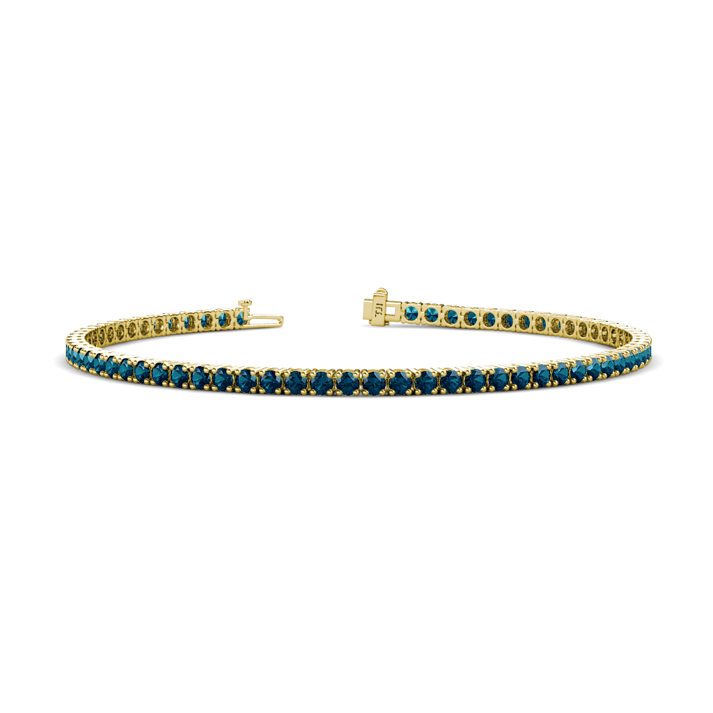 Leslie 3.20 ctw Blue Diamond Eternity Tennis Bracelet 
