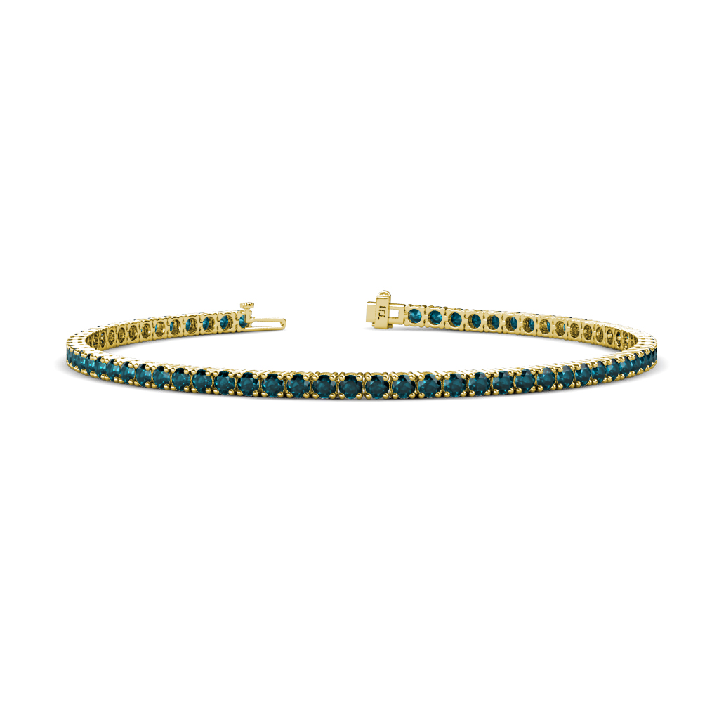Leslie 3.20 ctw London Blue Topaz Eternity Tennis Bracelet 