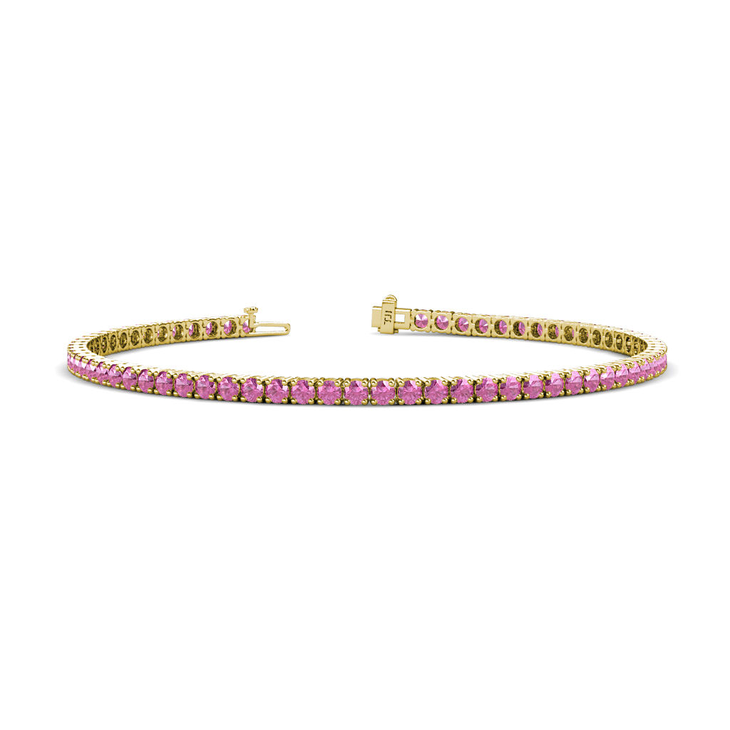 Leslie 3.52 ctw Pink Sapphire Eternity Tennis Bracelet 