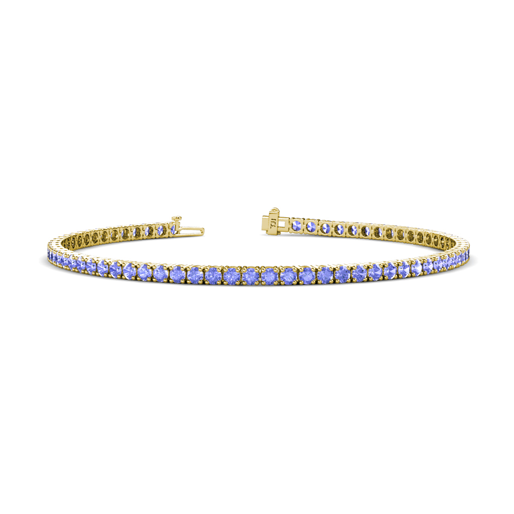 Leslie 3.20 ctw Tanzanite Eternity Tennis Bracelet 