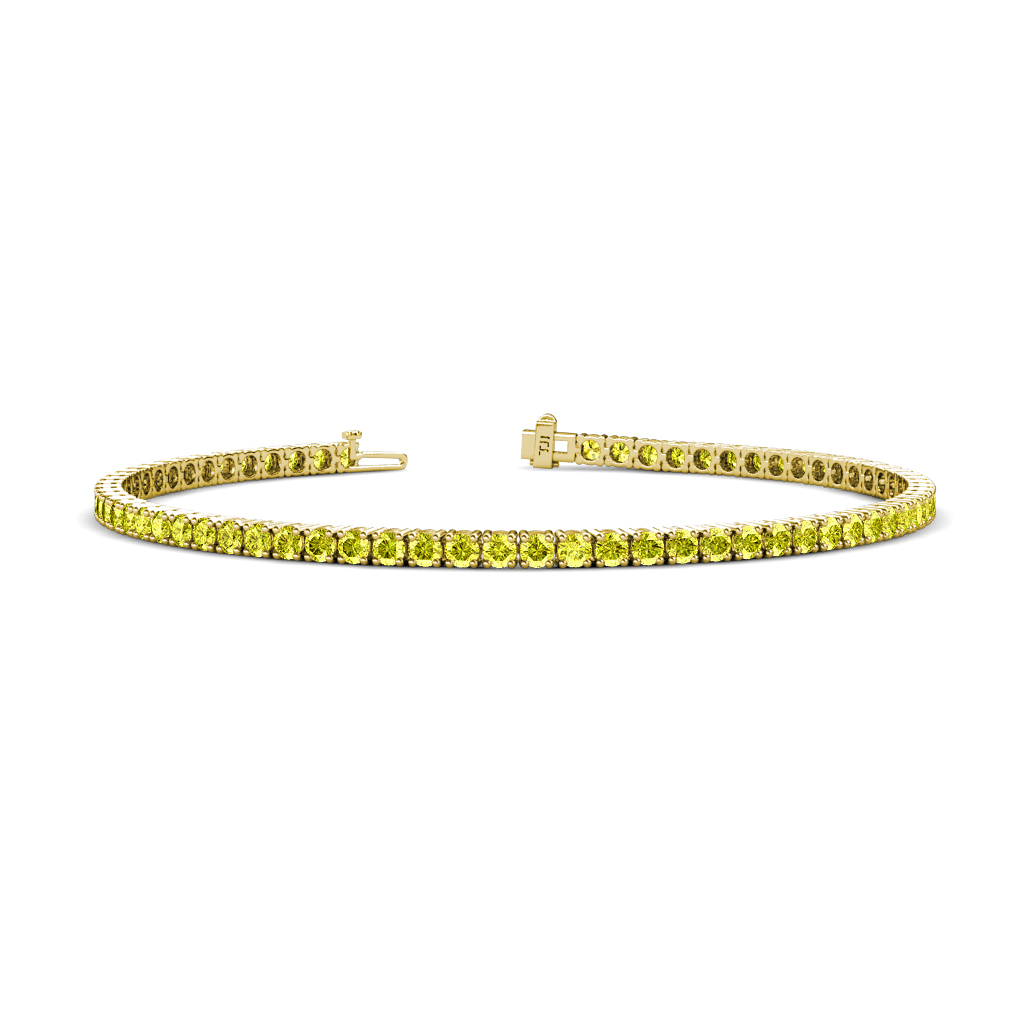 Leslie 3.20 ctw Yellow Diamond Eternity Tennis Bracelet 