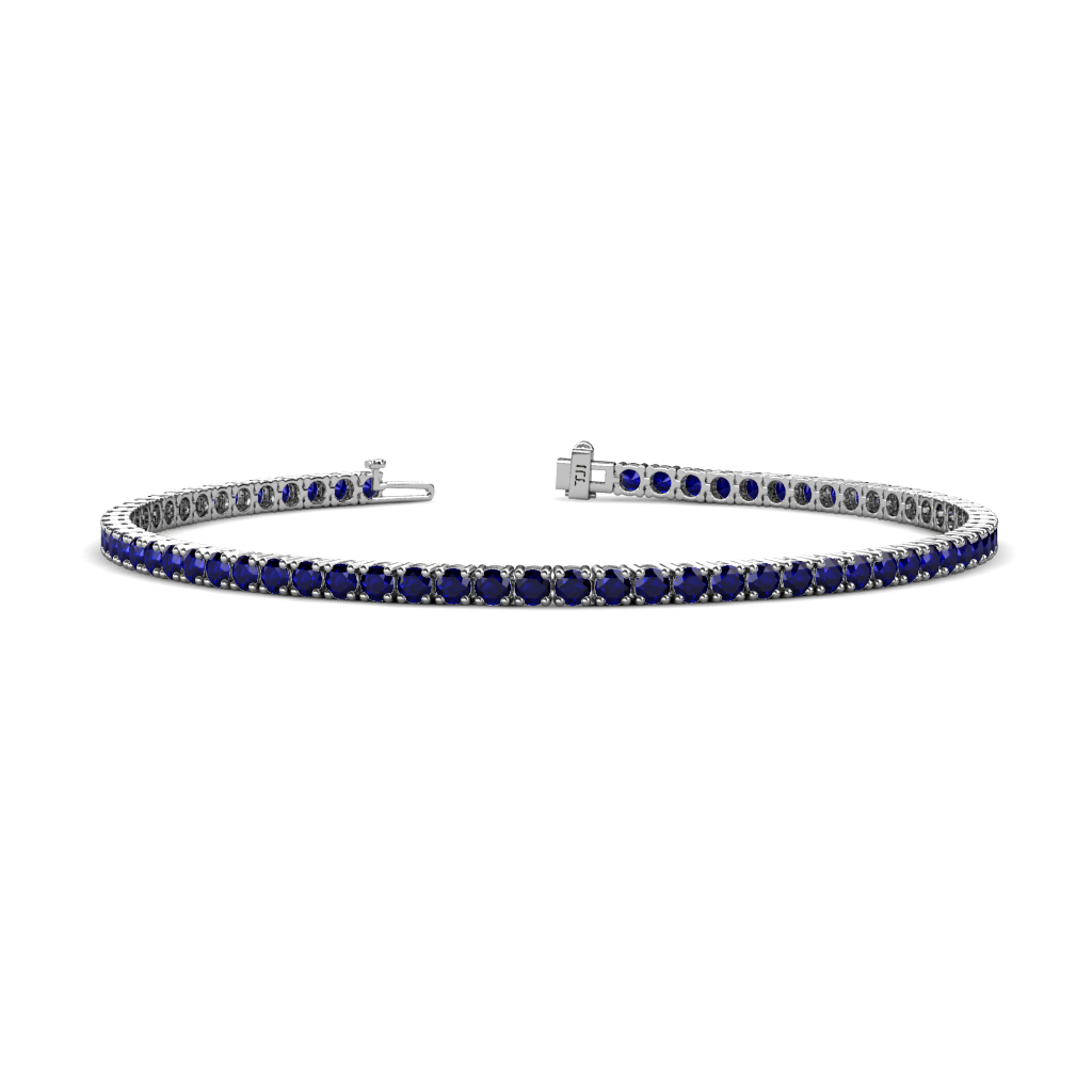 Leslie 4.35 ctw Blue Sapphire Eternity Tennis Bracelet 