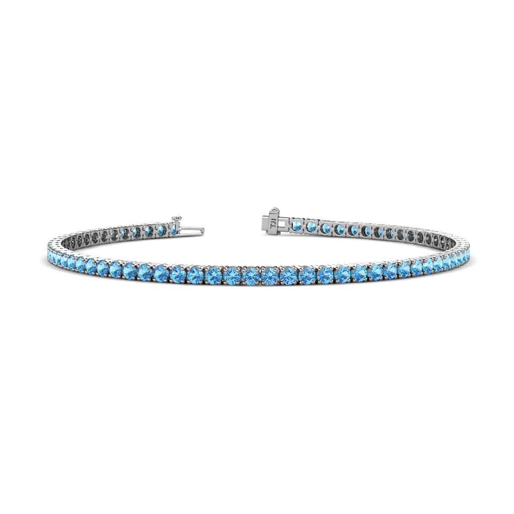 Leslie 3.77 ctw Blue Topaz Eternity Tennis Bracelet 