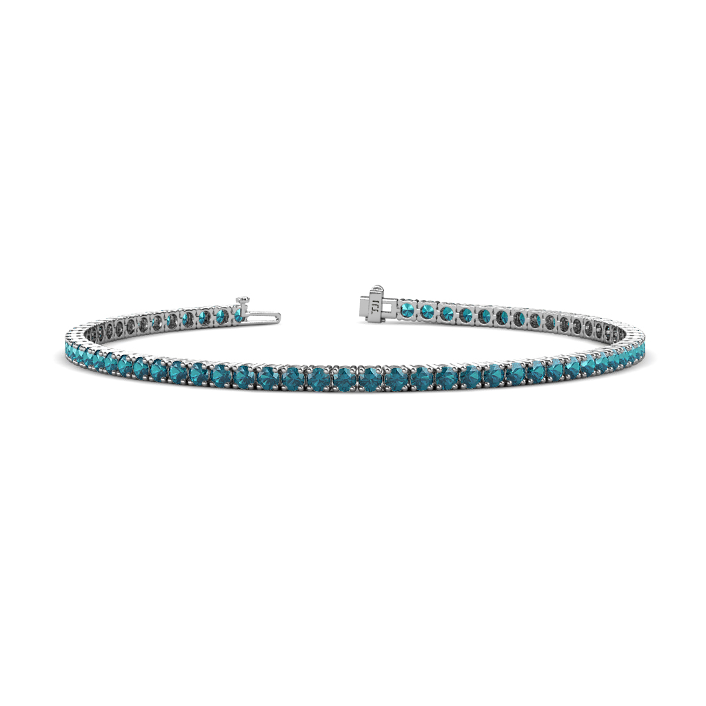 Leslie 4.06 ctw London Blue Topaz Eternity Tennis Bracelet 