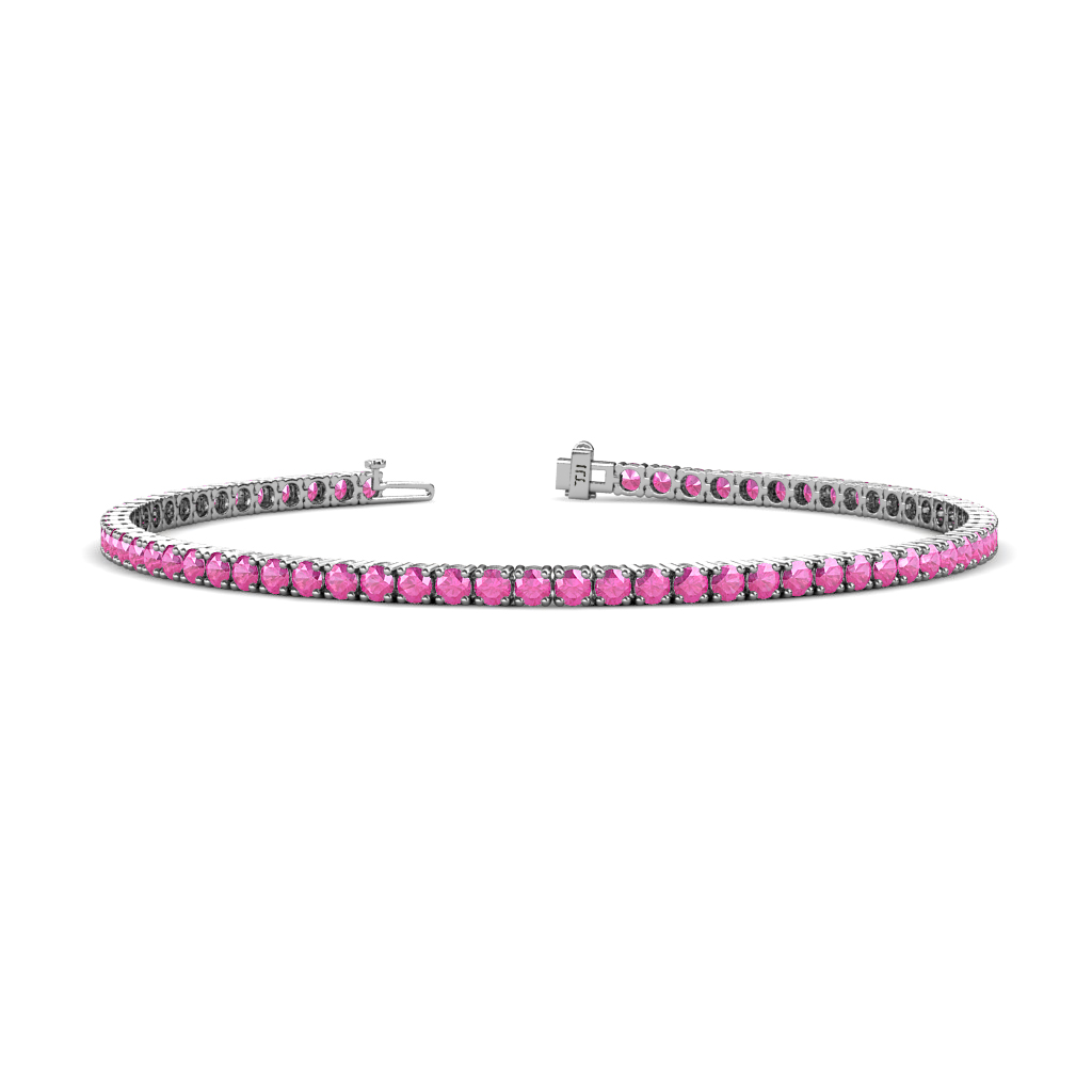 Leslie 4.35 ctw Pink Sapphire Eternity Tennis Bracelet 