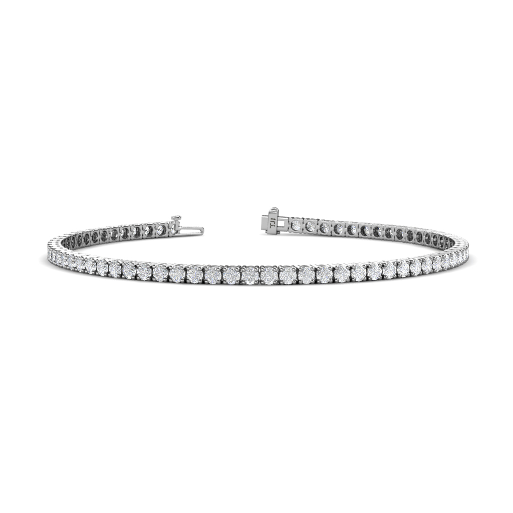 Leslie 4.35 ctw White Sapphire Eternity Tennis Bracelet 