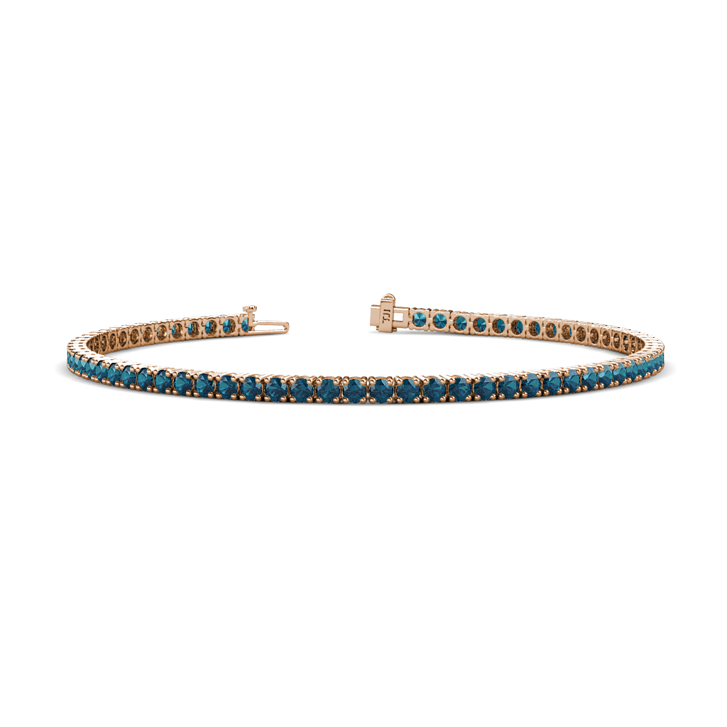 Leslie 4.06 ctw Blue Diamond Eternity Tennis Bracelet 