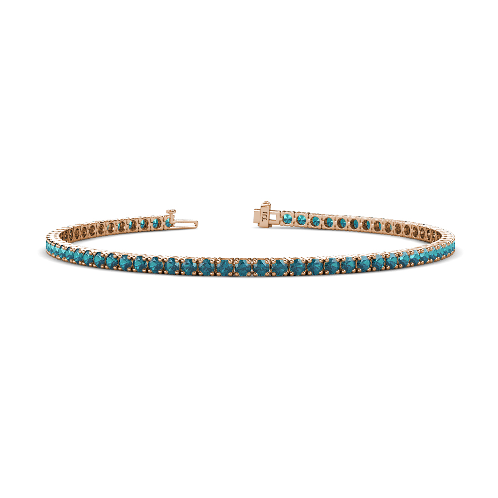 Leslie 4.06 ctw London Blue Topaz Eternity Tennis Bracelet 