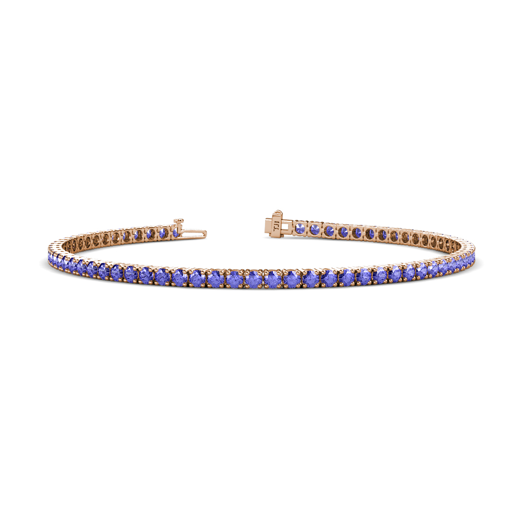 Leslie 4.35 ctw Tanzanite Eternity Tennis Bracelet 