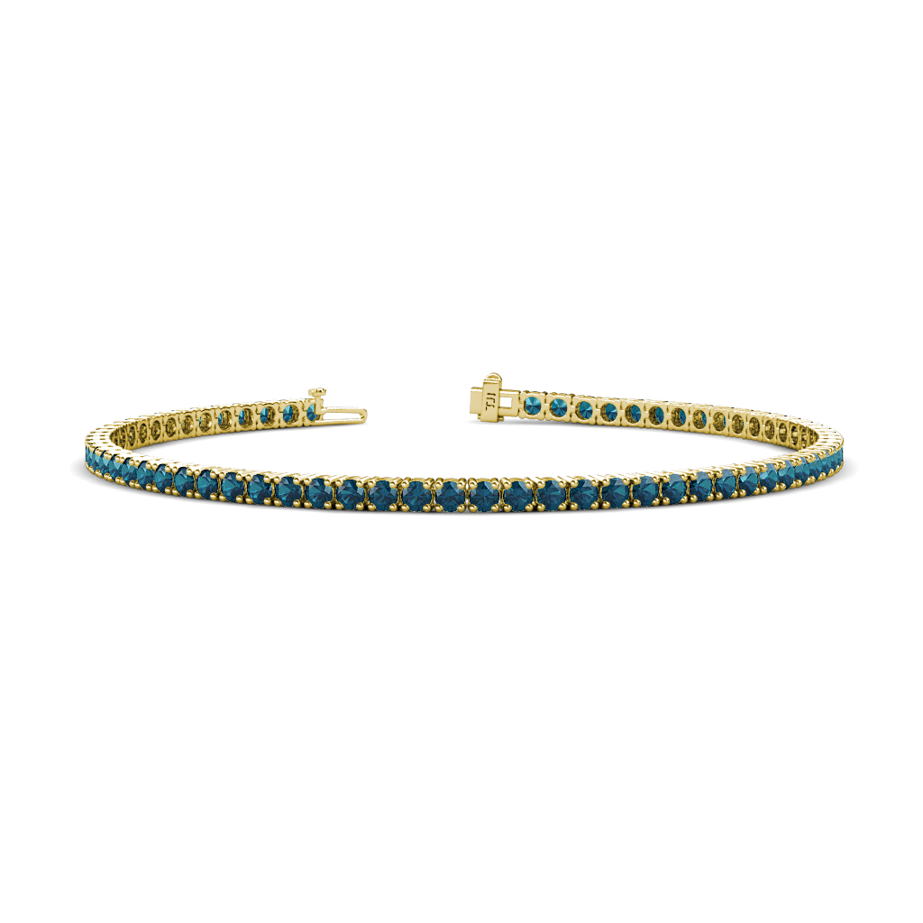 Leslie 4.06 ctw Blue Diamond Eternity Tennis Bracelet 