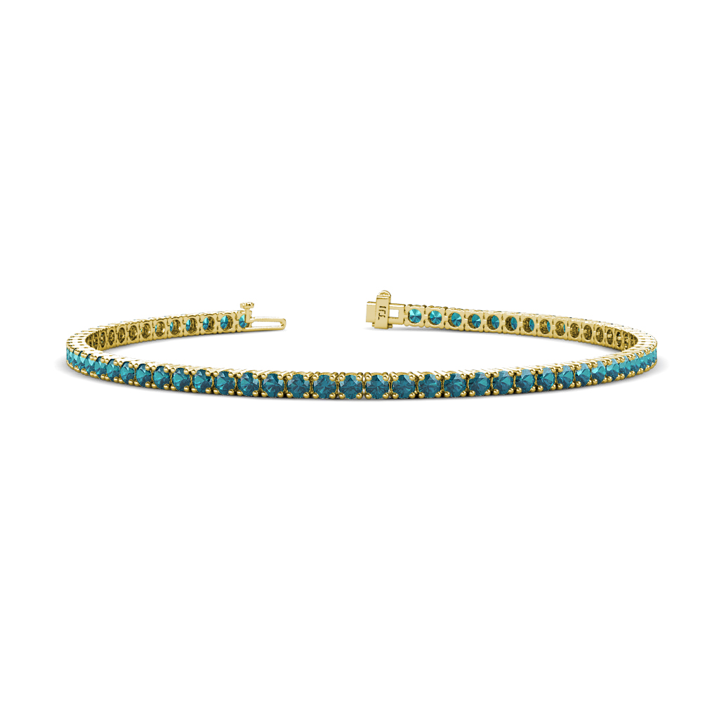 Leslie 4.06 ctw London Blue Topaz Eternity Tennis Bracelet 