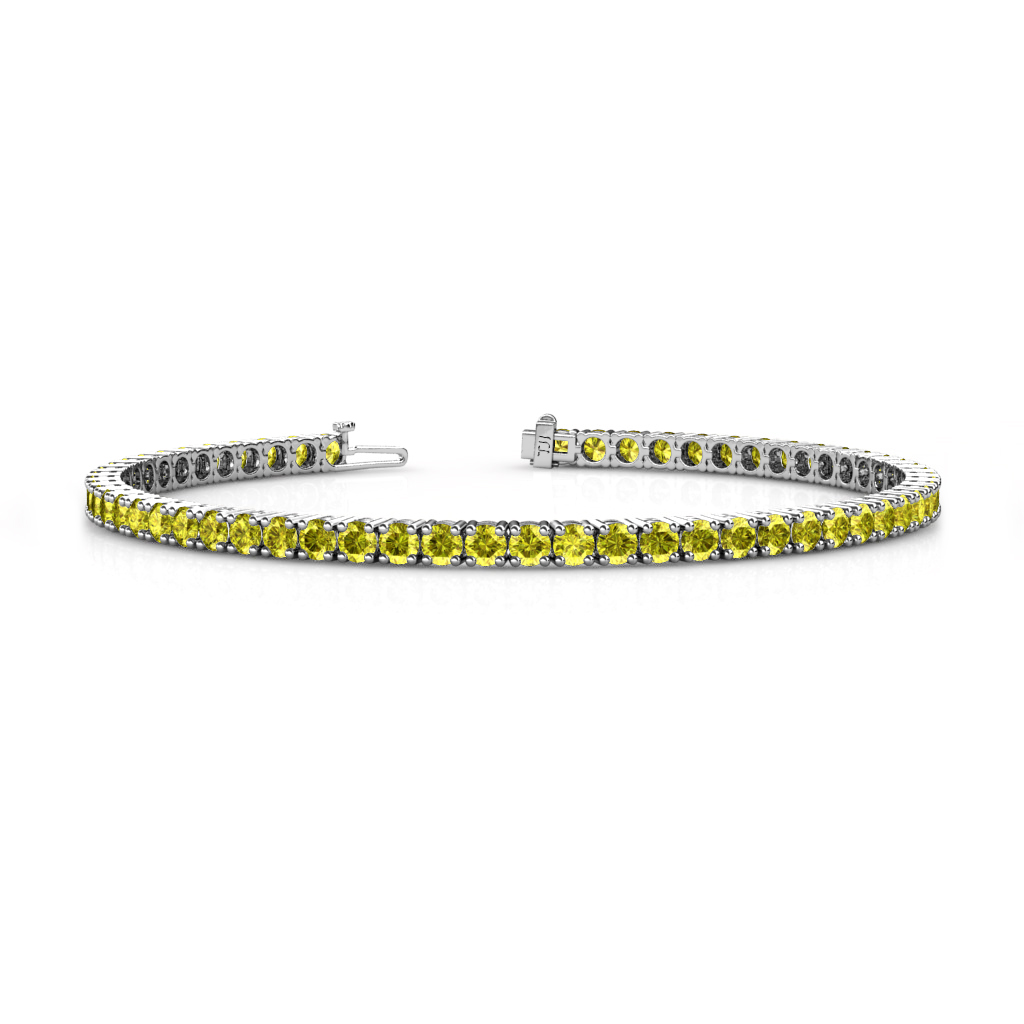 Leslie 5.04 ctw Yellow Diamond Eternity Tennis Bracelet 