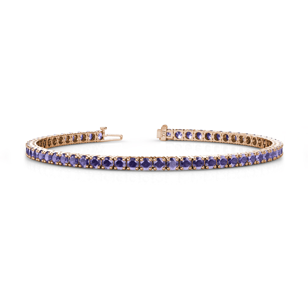 Leslie 4.20 ctw Iolite Eternity Tennis Bracelet 