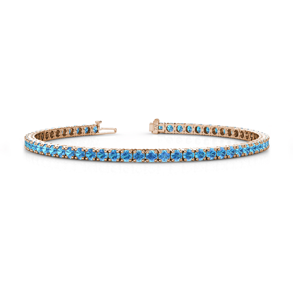 Leslie 5.04 ctw Blue Topaz Eternity Tennis Bracelet 