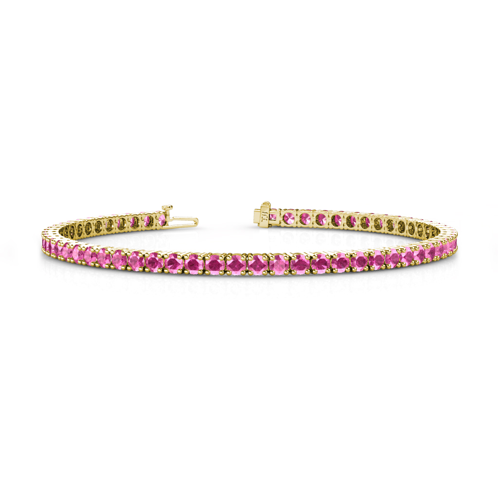 Leslie 5.26 ctw Pink Sapphire Eternity Tennis Bracelet 