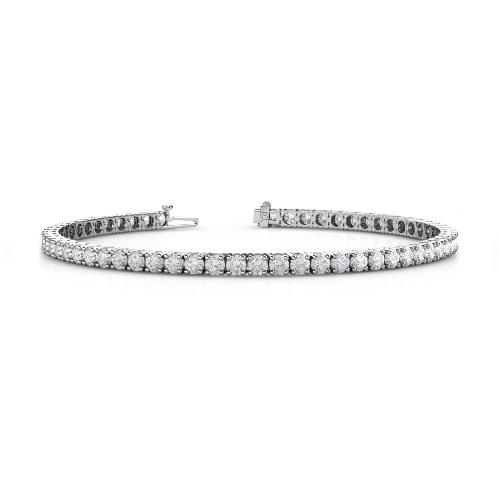 Leslie 7.56 ctw White Sapphire Eternity Tennis Bracelet 