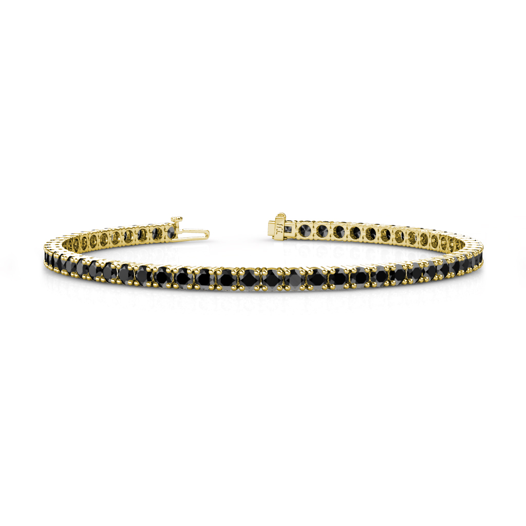 Leslie 7.68 ctw Black Diamond Eternity Tennis Bracelet 