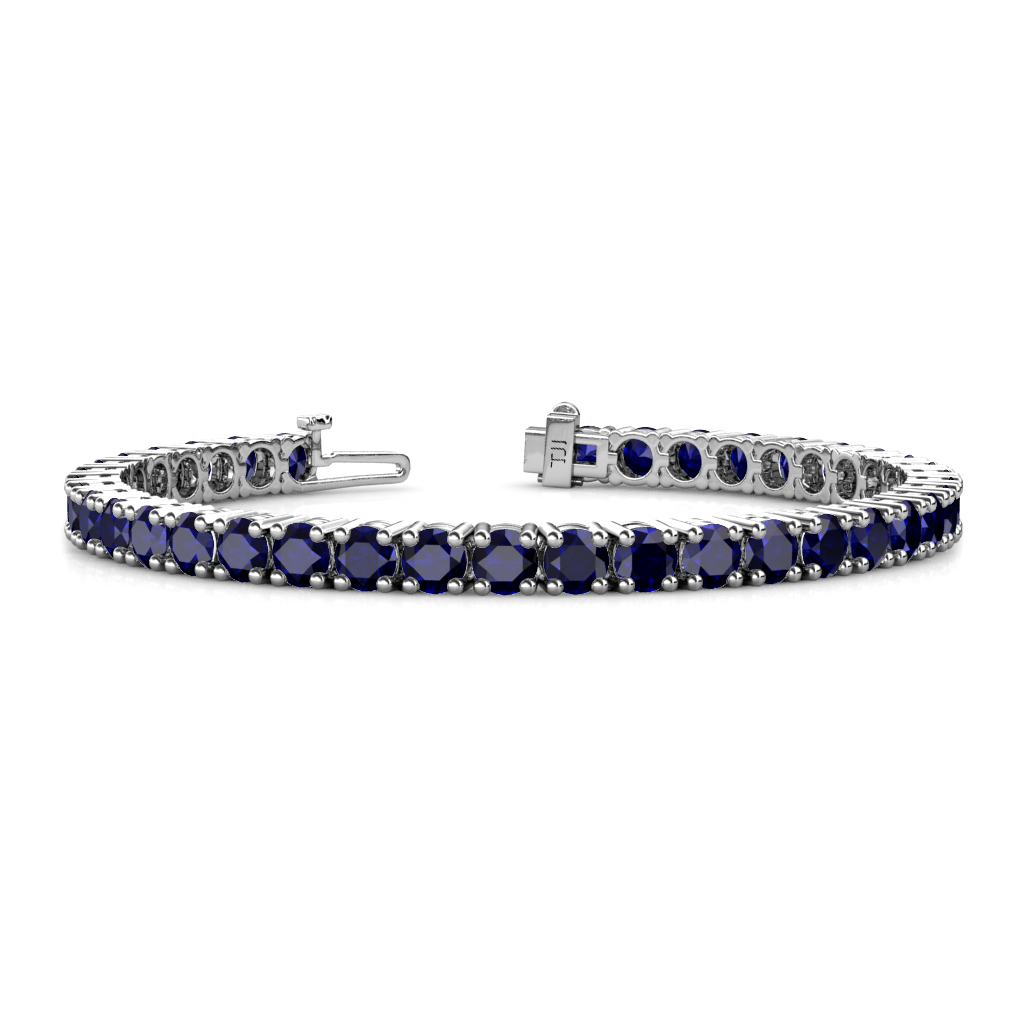 Leslie 11.48 ctw Blue Sapphire Eternity Tennis Bracelet 