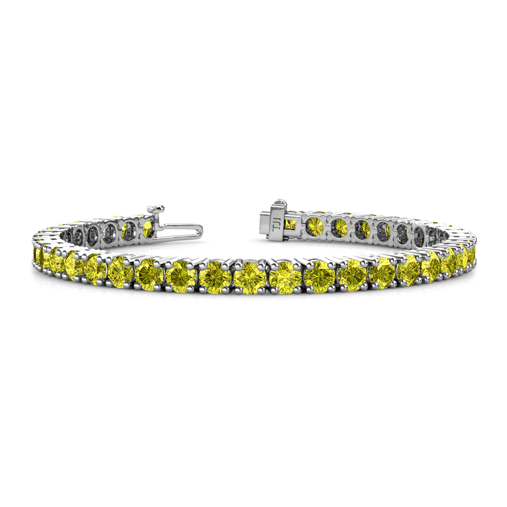 Leslie 10.25 ctw Yellow Diamond Eternity Tennis Bracelet 