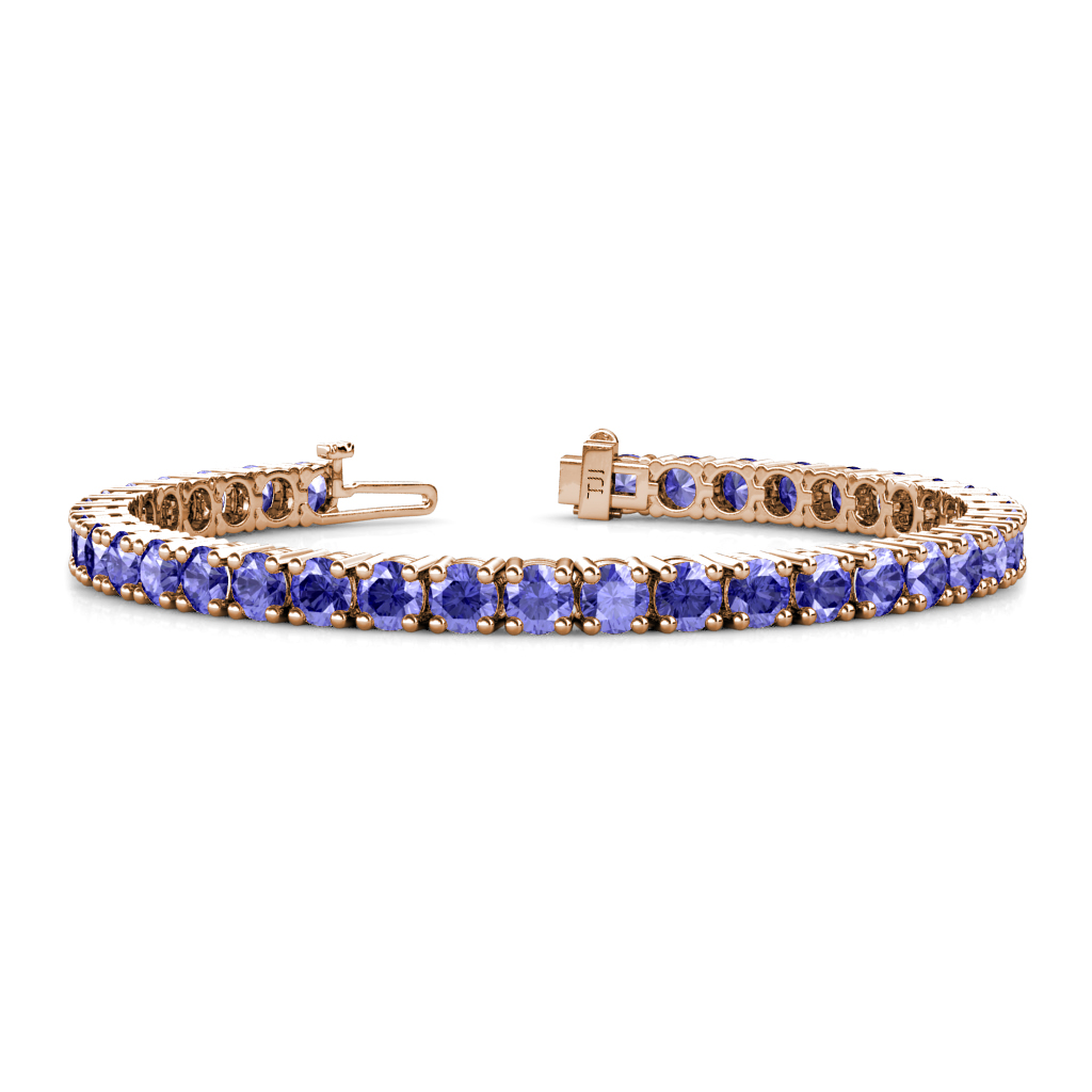 Leslie 9.43 ctw Tanzanite Eternity Tennis Bracelet 