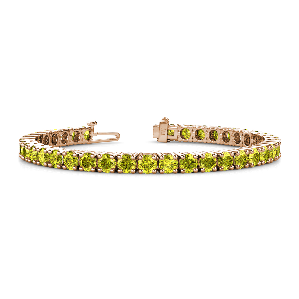 Leslie 10.25 ctw Yellow Diamond Eternity Tennis Bracelet 