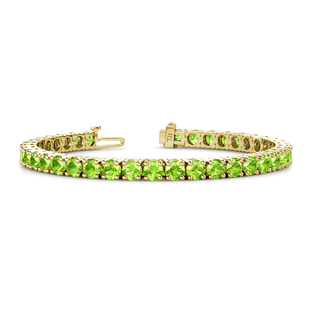 Leslie 12.92 ctw Peridot Eternity Tennis Bracelet 