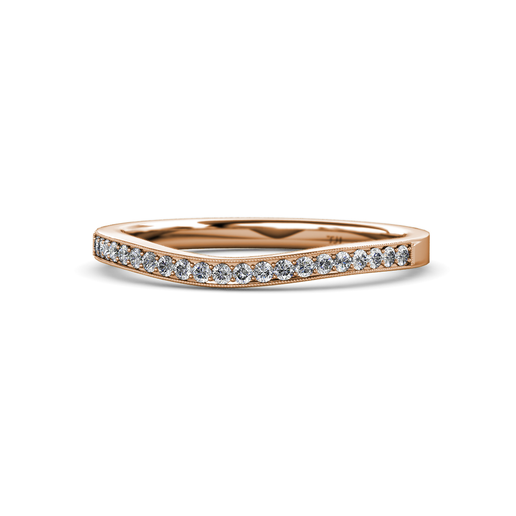 Freya Curved Wedding Band Accented Lab Grown Diamonds 