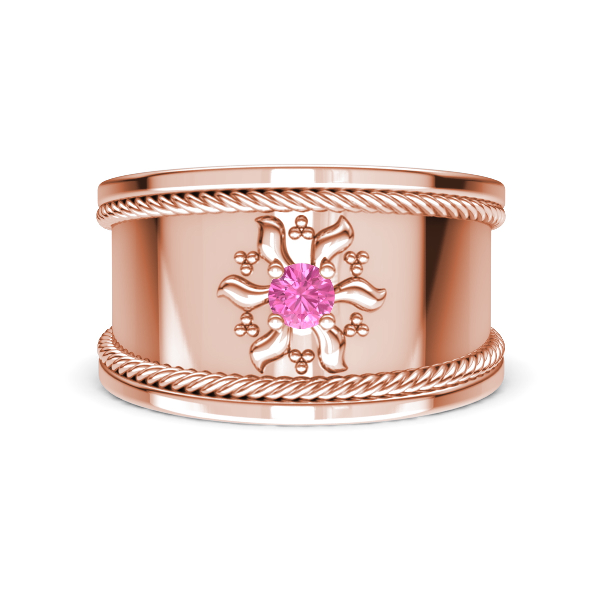 Kiran @Totalcarat ctw Celestial Bloom Natural Pink Sapphire Cocktail Ring 