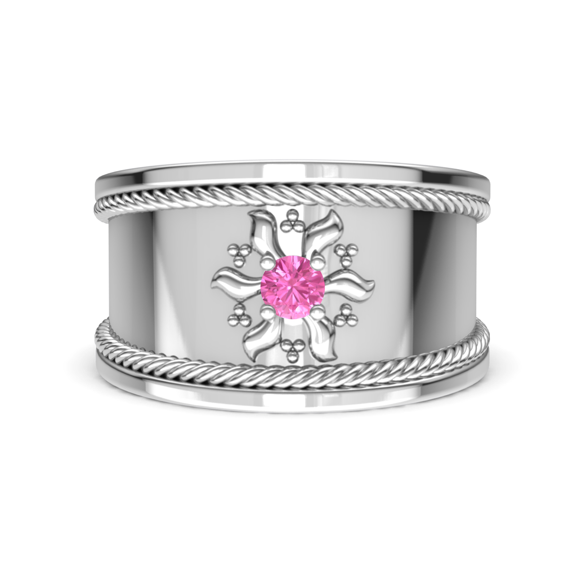 Kiran @Totalcarat ctw Celestial Bloom Natural Pink Sapphire Cocktail Ring 