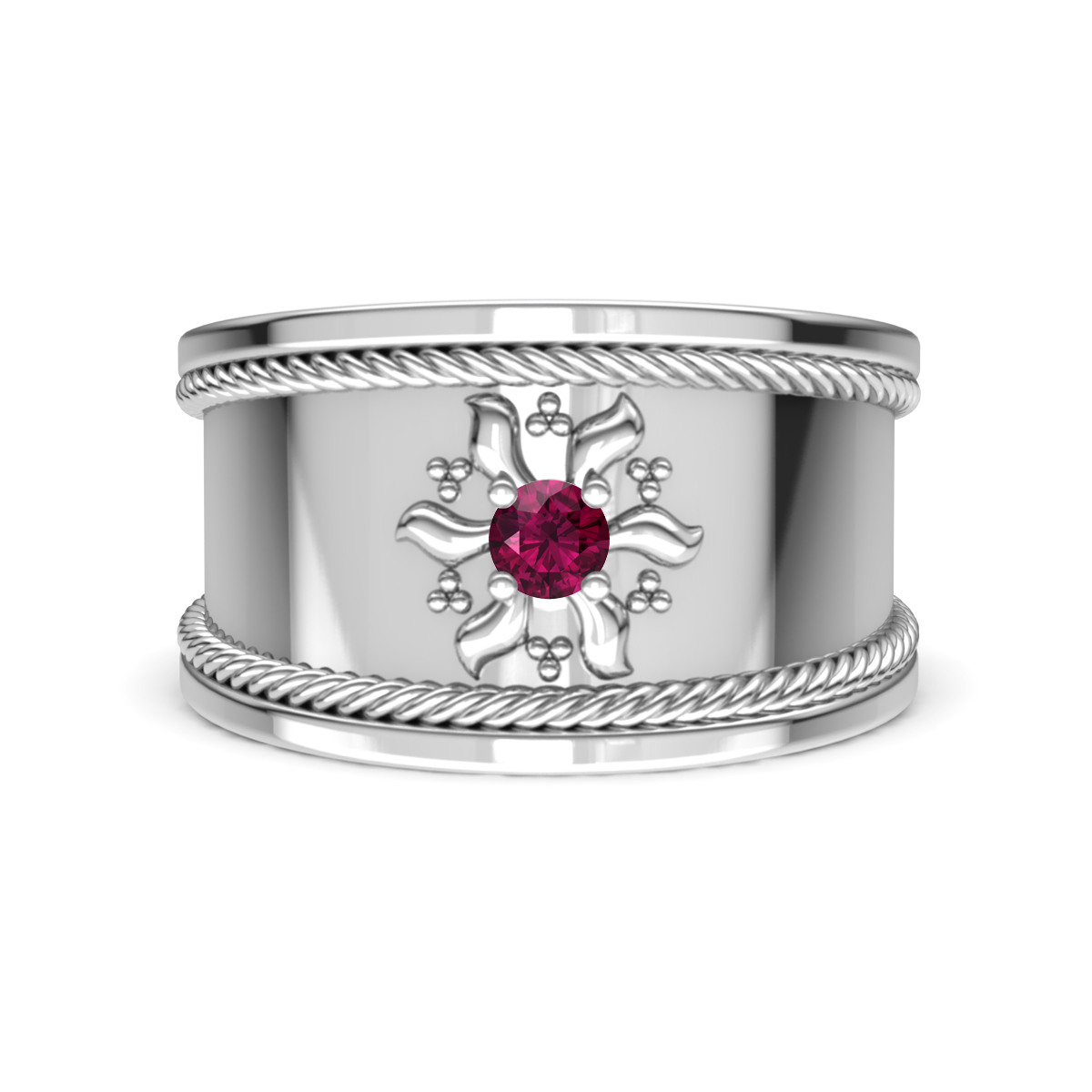 Kiran @Totalcarat ctw Celestial Bloom Rhodolite Garnet Cocktail Ring 