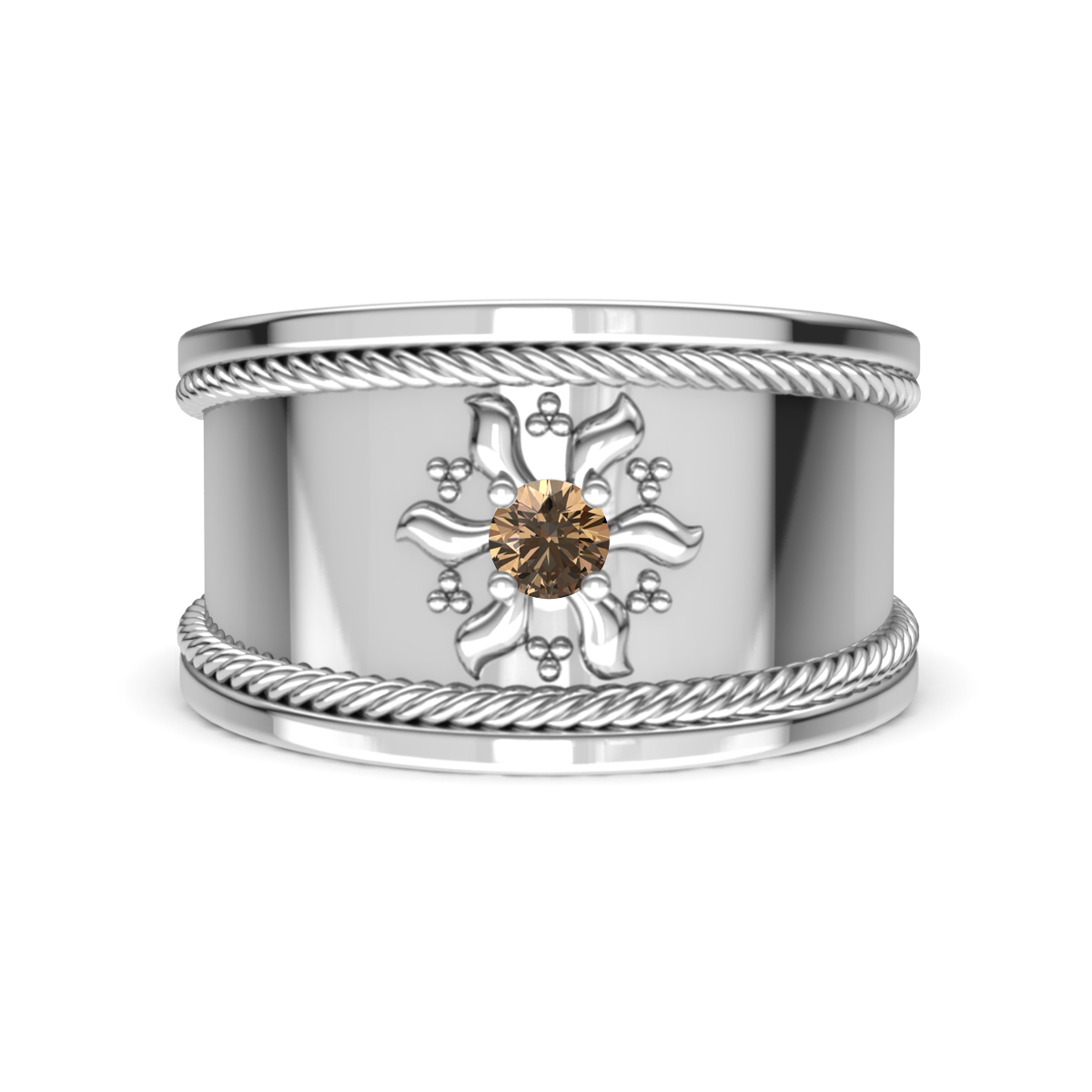 Kiran @Totalcarat ctw Celestial Bloom Smoky Quartz Cocktail Ring 