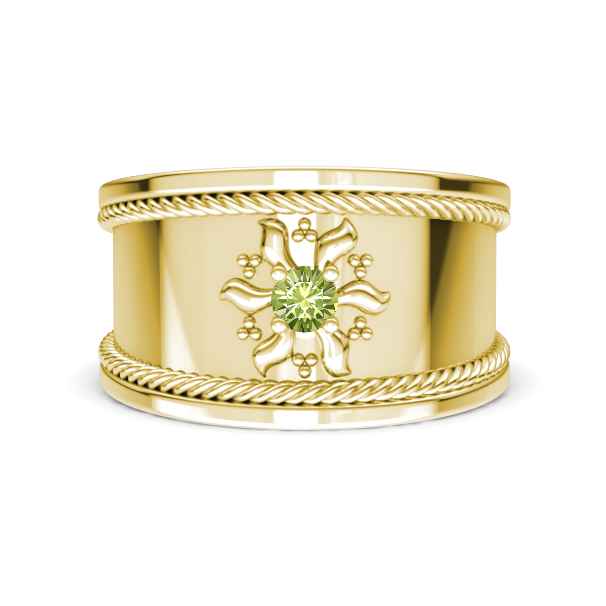 Kiran @Totalcarat ctw Celestial Bloom Peridot Cocktail Ring 