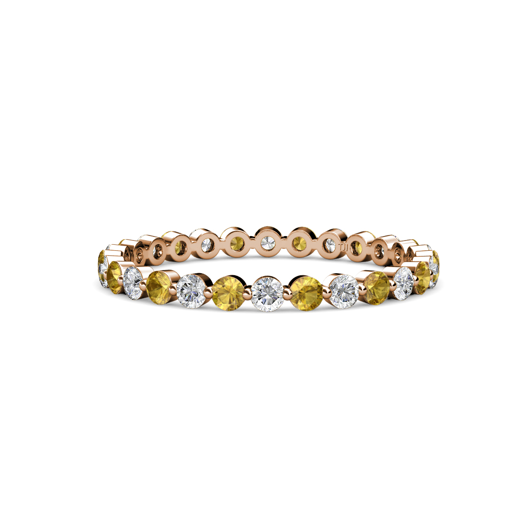 Valerie 0.94 ctw Citrine and Lab Grown Diamond (2.00 mm) Women Eternity Band 