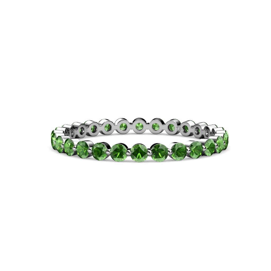 Valerie 1.26 ctw Green Garnet Eternity Band 
