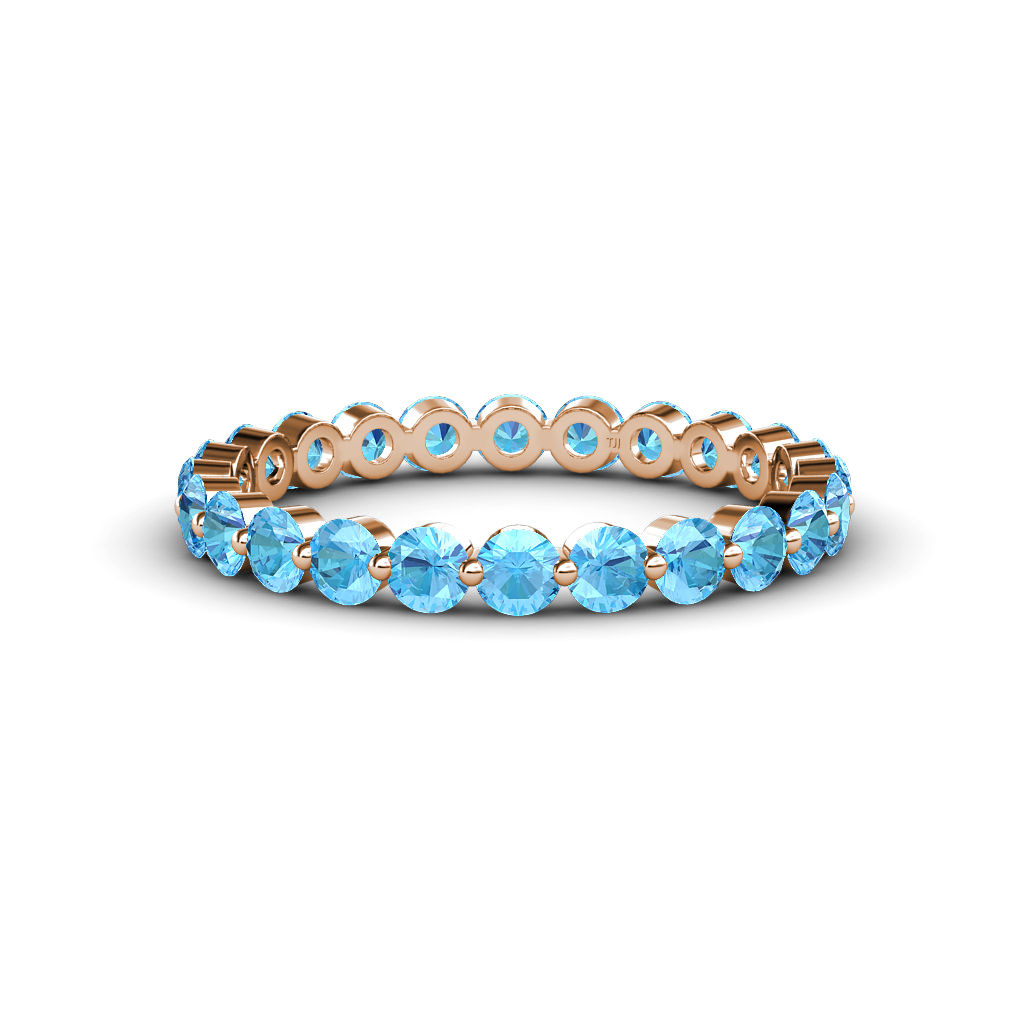 Valerie 1.24 ctw Blue Topaz Eternity Band 