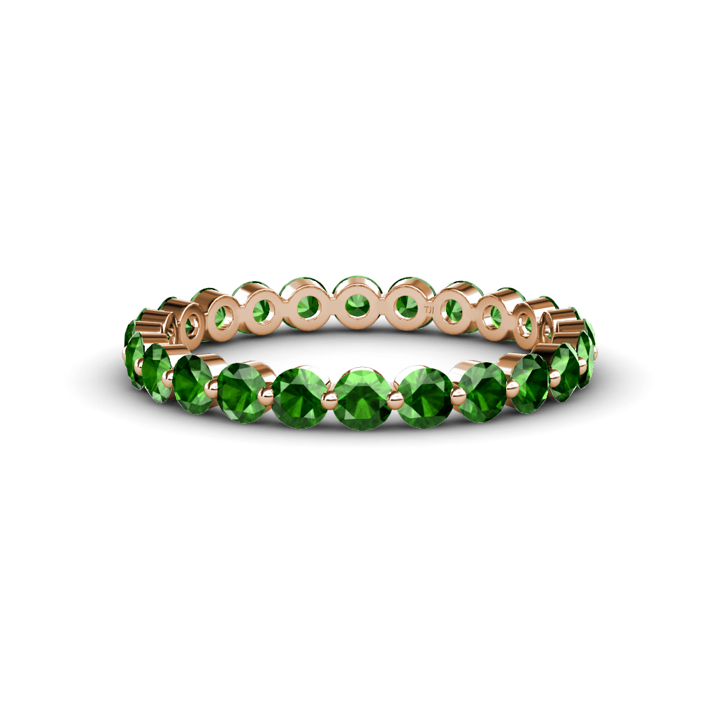 Valerie 1.60 ctw Green Garnet Eternity Band 
