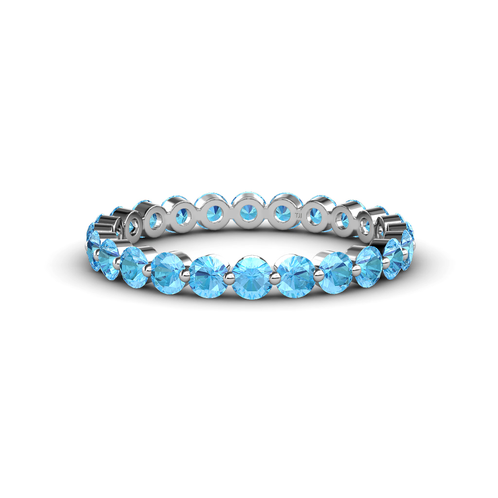 Valerie 1.24 ctw Blue Topaz Eternity Band 