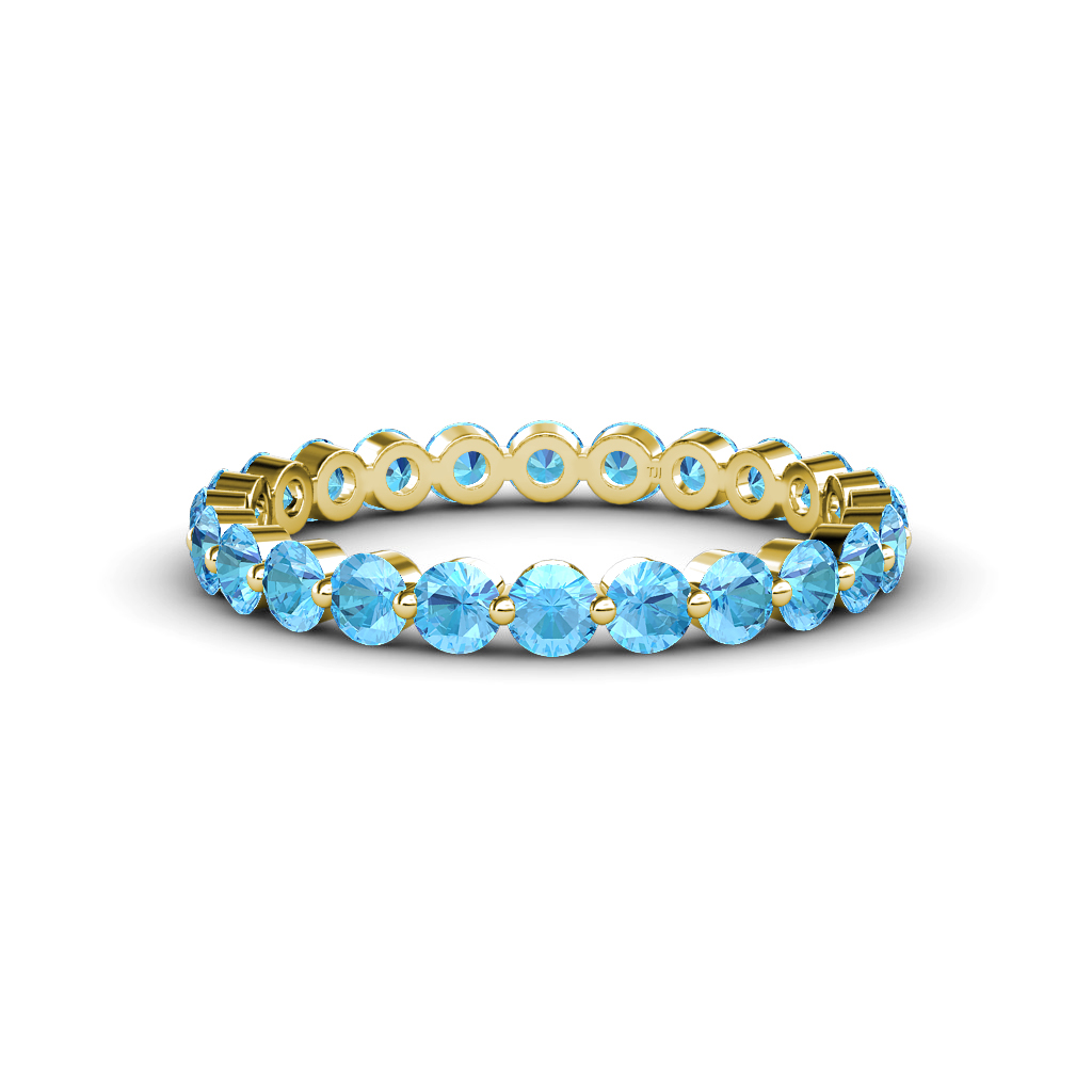 Valerie 1.24 ctw Blue Topaz Eternity Band 