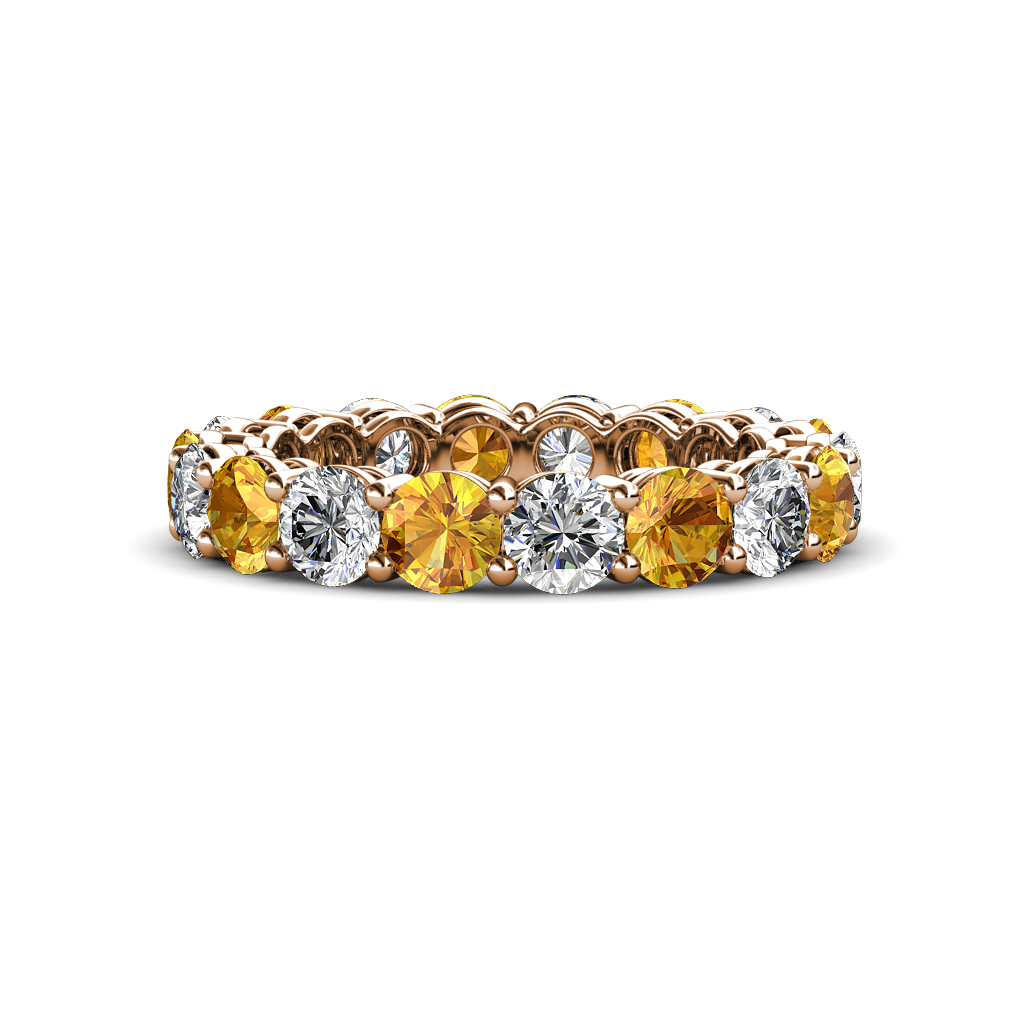 Tiffany 3.42 ctw Citrine and Diamond (3.80 mm) Eternity Band 