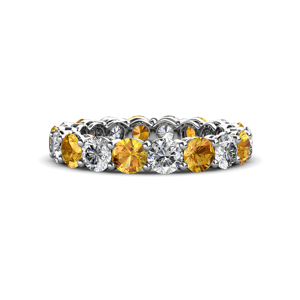 Tiffany 3.42 ctw Citrine and Diamond (3.80 mm) Eternity Band 