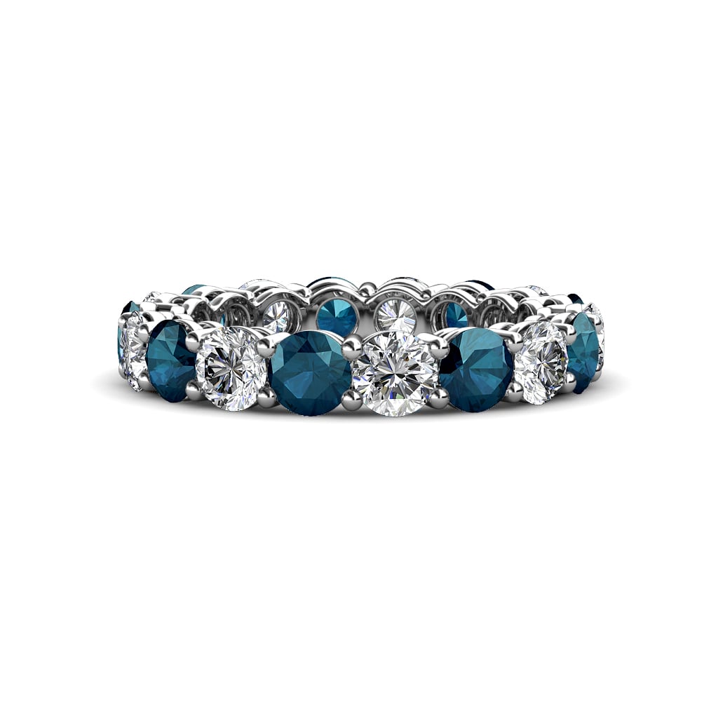 Tiffany 3.60 ctw Blue Diamond and Diamond (3.80 mm) Eternity Band 