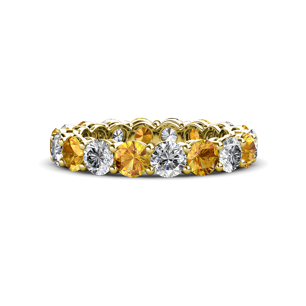 Tiffany 3.42 ctw Citrine and Diamond (3.80 mm) Eternity Band 