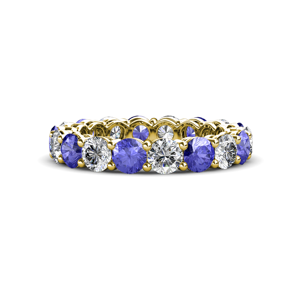 Tiffany 3.60 ctw Tanzanite and Diamond (3.80 mm) Eternity Band 