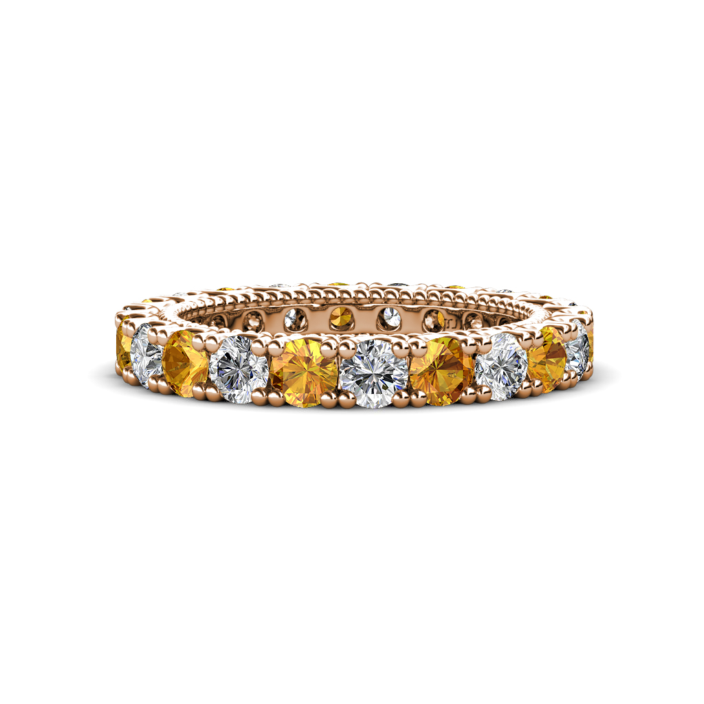 Ellen  1.82 ctw Citrine and Diamond Eternity Band 