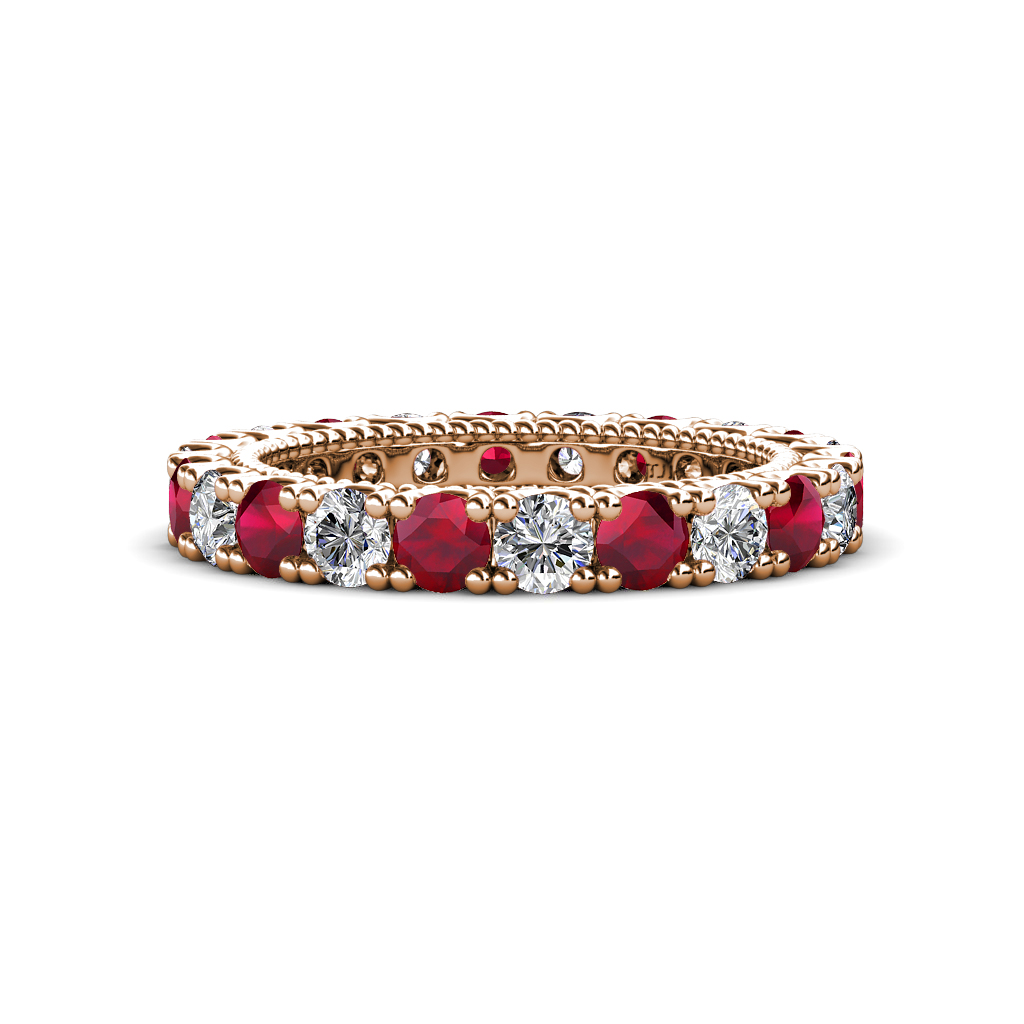 Ellen  2.04 ctw Ruby and Diamond Eternity Band 